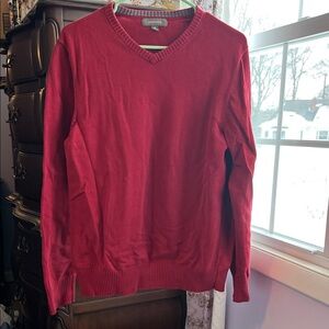 Merona V-Neck Sweater in Vibrant Red